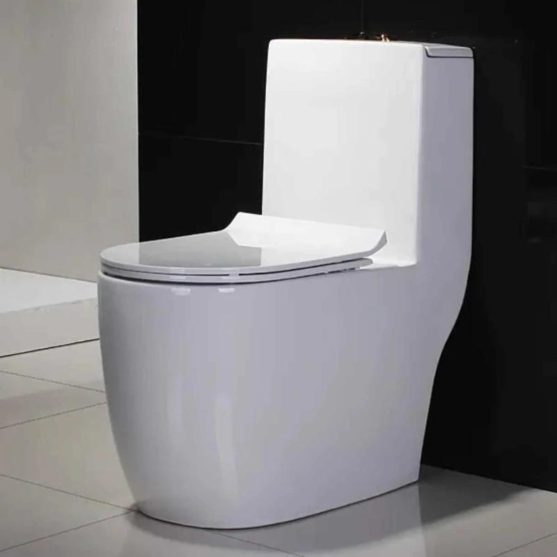 Modern One-Piece Floor Mounted Toilet – Dual Flush Porcelain Sanitary Ware