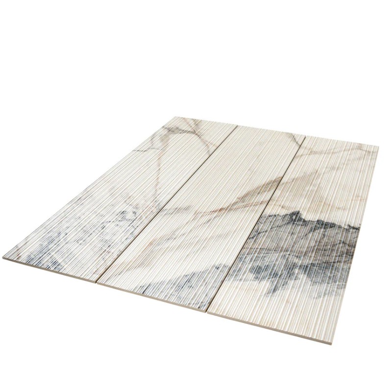 Cool White with Subtle Gray 12 x 48 Matte Porcelain Large Tile