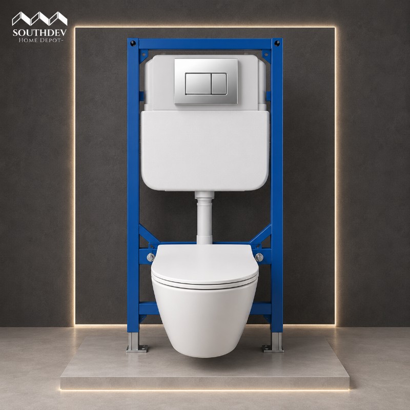In-Wall Cistern & Wall-Hung Toilet Set