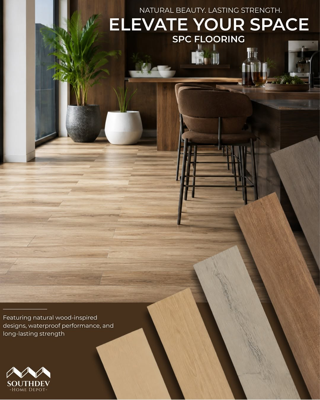 Water-resistant planks for daily traffic